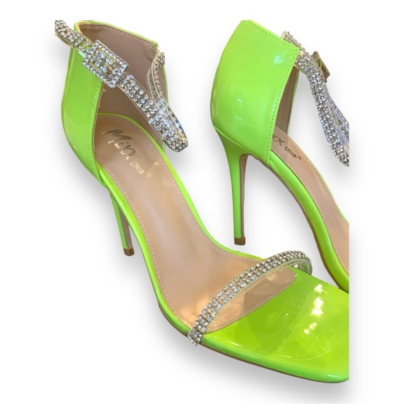 NEW Mixx Shuz Neon Green Maritza Heels Size 8.5 - Picture 5 of 8